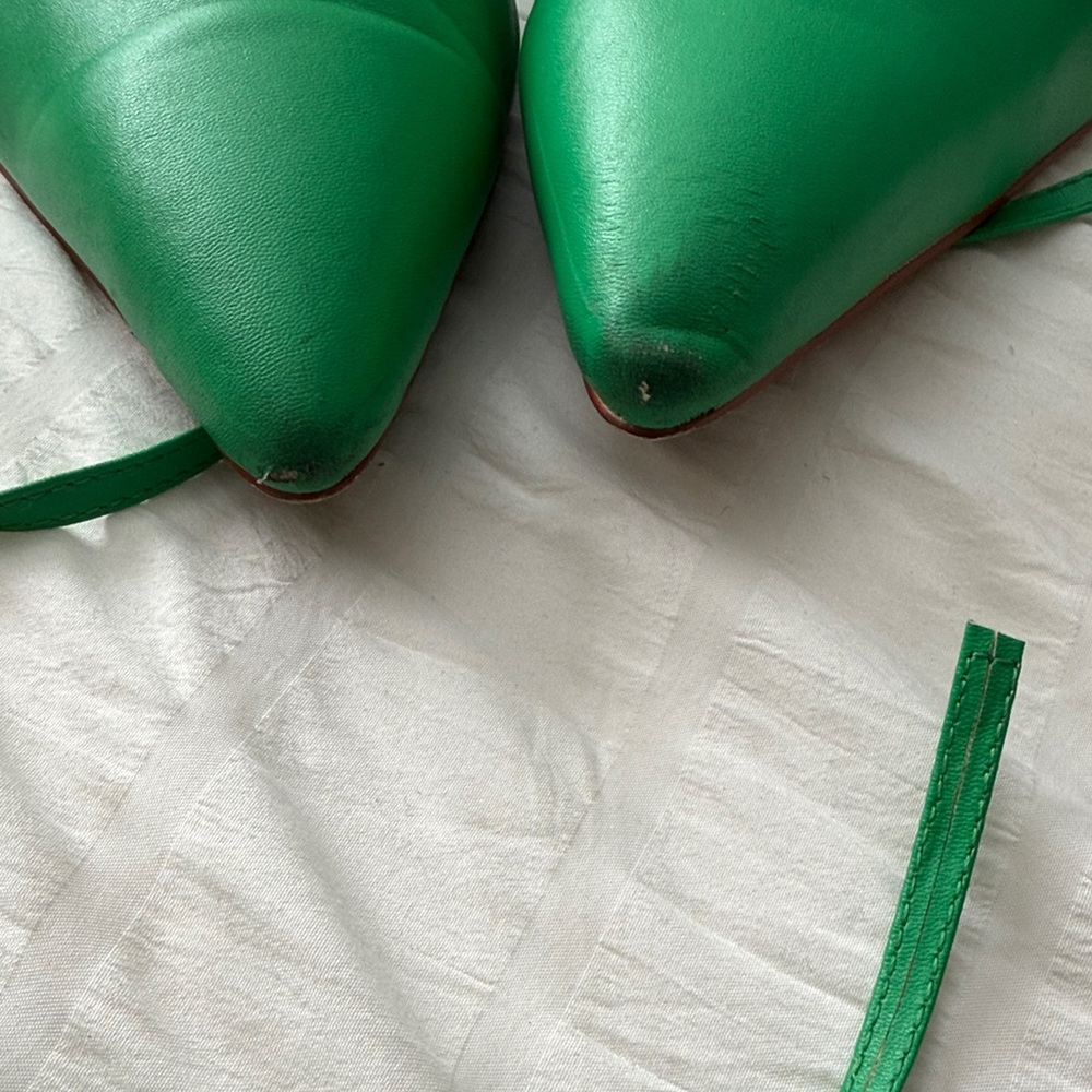 Chic Green Strappy Heels - Picture 5 of 9